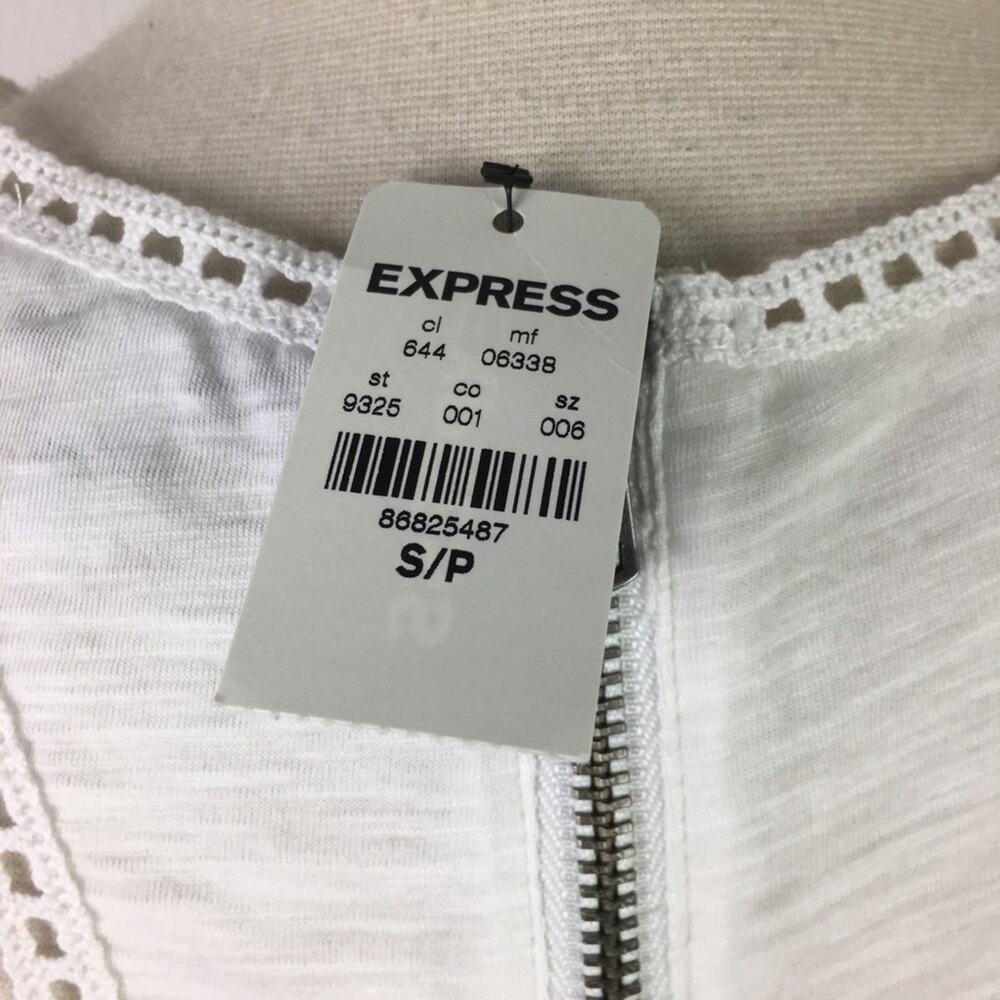Express White Knit Babydoll Tank NWT top Small - Picture 7 of 9